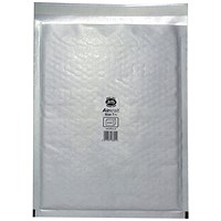 Jiffy Airkraft No.7 Bubble Lined Postal Bags, 340x445mm Peel & Seal, White, Pack of 100