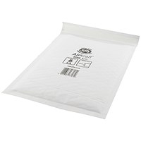 Jiffy Airkraft No.1 Bubble Lined Postal Bags, 170x245mm Peel & Seal, Multi White, Pack of 10