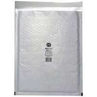 Jiffy Airkraft No.7 Bubble Lined Postal Bags, 340x445mm Peel & Seal, Multi White, Pack of 10