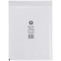 Jiffy Mailmiser No.5 Bubble-lined Protective Envelopes, 260x345mm, White, Pack of 50