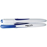 Ergo-Brite Rubber Grip Drywipe Marker, Blue, Pack of 48