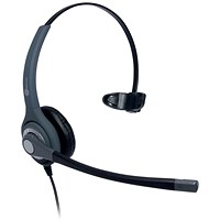 JPL 401S Professional Monaural Adjustable Headset With PLX Quick Disconnect (QD) Black JPL-401S