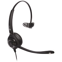 JPL 501S Professional Monaural Adjustable Headset With PLX Quick Disconnect (QD) Black JPL-501S