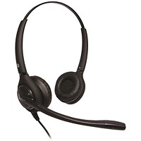 JPL-502S Binaural Stereo USB Adjustable Headset Black JPL-502S-USB