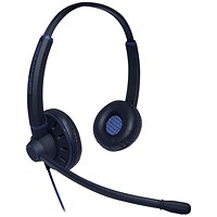 JPL Commander-2 V2 Binaural Headset USB A-C Adapter works on all major softphones 575-344-004