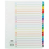 Concord Index A-Z A4 Extra Wide Multicoloured Mylar Tabs