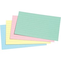 Concord Record Cards, 127x76mm, Assorted, Pack of 100