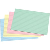 Concord Lined Record Cards, 152x102mm, Assorted, Pack of 100