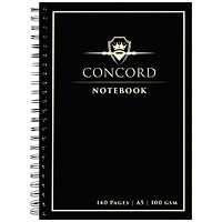 Concord Jotta Notebook 140 Page A5 Black (Pack of 5)