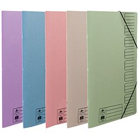Concord Elasticated Files, 9-Part, Foolscap, Assorted, Pack of 10