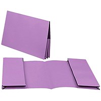 Guildhall Legal Wallets, Double 35mm Pocket, Manilla, 315gsm, Foolscap, Mauve, Pack of 25