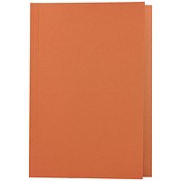 Guildhall Square Cut Folders, 250gsm, Foolscap, Orange, Pack of 100