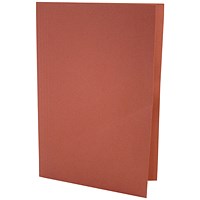 Guildhall Square Cut Folders, 250gsm, Foolscap, Red, Pack of 100