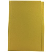 Guildhall Square Cut Folders, 250gsm, Foolscap, Yellow, Pack of 100