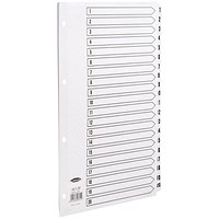Concord Index Dividers, 1-20, A4, White