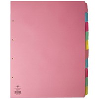Concord Subject Dividers, 10-Part, A3, Assorted