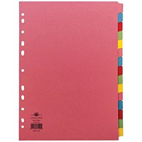 Concord Divider 15-Part A4 160gsm Multicoloured