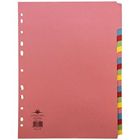 Concord Subject Dividers, 20-Part, A4, Assorted