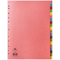 Concord Index Dividers, A-Z, Multicolour Tabs, A4, Multicolour