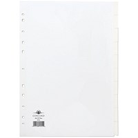 Concord Subject Dividers, 10-Part, A4, White