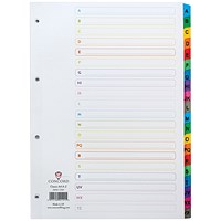 Concord Subject Dividers, A-Z, Multicoloured Tabs, A4, White