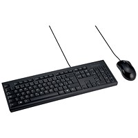 Kensington EQ KB100S Keyboard and Mouse Set, Wired, Black