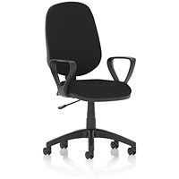 Eclipse Plus I Operator Chair, Fixed Height Arms, Black