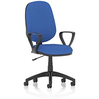 Eclipse Plus I Operator Chair, Blue, With Fixed Height Loop Arms