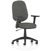 Eclipse Plus I Operator Chair, Charcoal, With Height Adjustable Arms