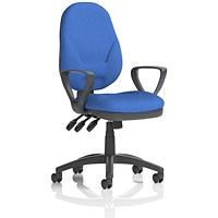 Eclipse Plus XL Operator Chair, Headrest, Fixed Height Arms, Blue