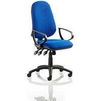 Eclipse Plus XL Operator Chair, Blue, With Fixed Height Loop Arms