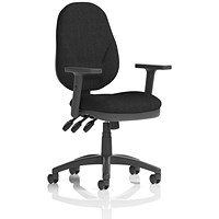 Eclipse Plus XL Operator Chair, Black, With Height Adjustable Arms