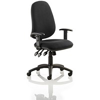 Eclipse Plus XL Operator Chair, Black, With Height Adjustable Arms
