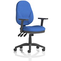 Eclipse Plus XL Operator Chair, Blue, With Height Adjustable Arms