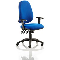 Eclipse Plus XL Operator Chair, Blue, With Height Adjustable Arms