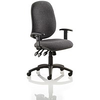 Eclipse Plus XL Operator Chair, Charcoal, With Height Adjustable Arms