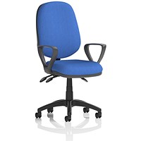 Eclipse Plus III Operator Chair, Fixed Height Arms, Blue