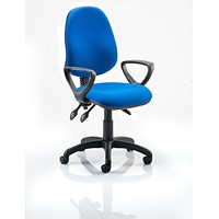 Eclipse Plus III Operator Chair, Blue, With Fixed Height Loop Arms