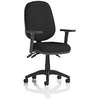 Eclipse Plus III Operator Chair, Black, With Height Adjustable Arms