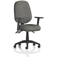 Eclipse Plus III Operator Chair, Height Adjustable Arms, Charcoal Eclipse Plus III Operator Chair, Height Adjustable Arms, Charcoal