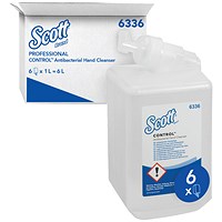 Scott Antibacterial Hand Wash Cartridge, 1 Litre, Pack of 6