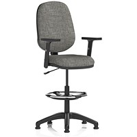 Eclipse Plus I High Rise Operator Chair, Height Adjustable Arms, Charcoal