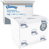 Kleenex Ultra Toilet Tissue 200 Sheet White (Pack of 36) 8408