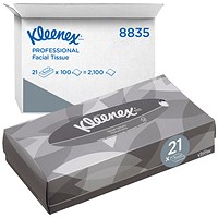 Kleenex Facial Tissues, 2-Ply, 21 Boxes of 100 Sheets