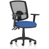 Eclipse Plus II Deluxe Mesh Back Operator Chair, Height Adjustable Arms, Blue