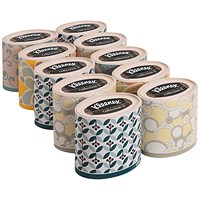 Kleenex Facial Tissues, Oval Box, 3-Ply, 10 Boxes of 64 Sheets