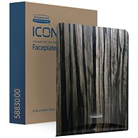 Kimberly Clark Icon Faceplate For Auto Roll Hand Towel Dispenser Ebony Woodgrain