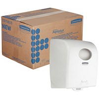 Aquarius Rolled Hand Towel Dispenser, White Aquarius Rolled Hand Towel Dispenser, White