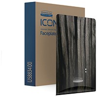 Kimberly Clark Icon Faceplate for Automatic Soap/Sanitiser Dispenser, Ebony Woodgrain
