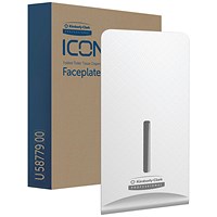 Kimberly Clark Icon Faceplate for Folded Toilet Paper Dispenser, White Mosaic